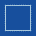 Bright Series: Blue mahjong mat - royal blue and sky blue scallop design