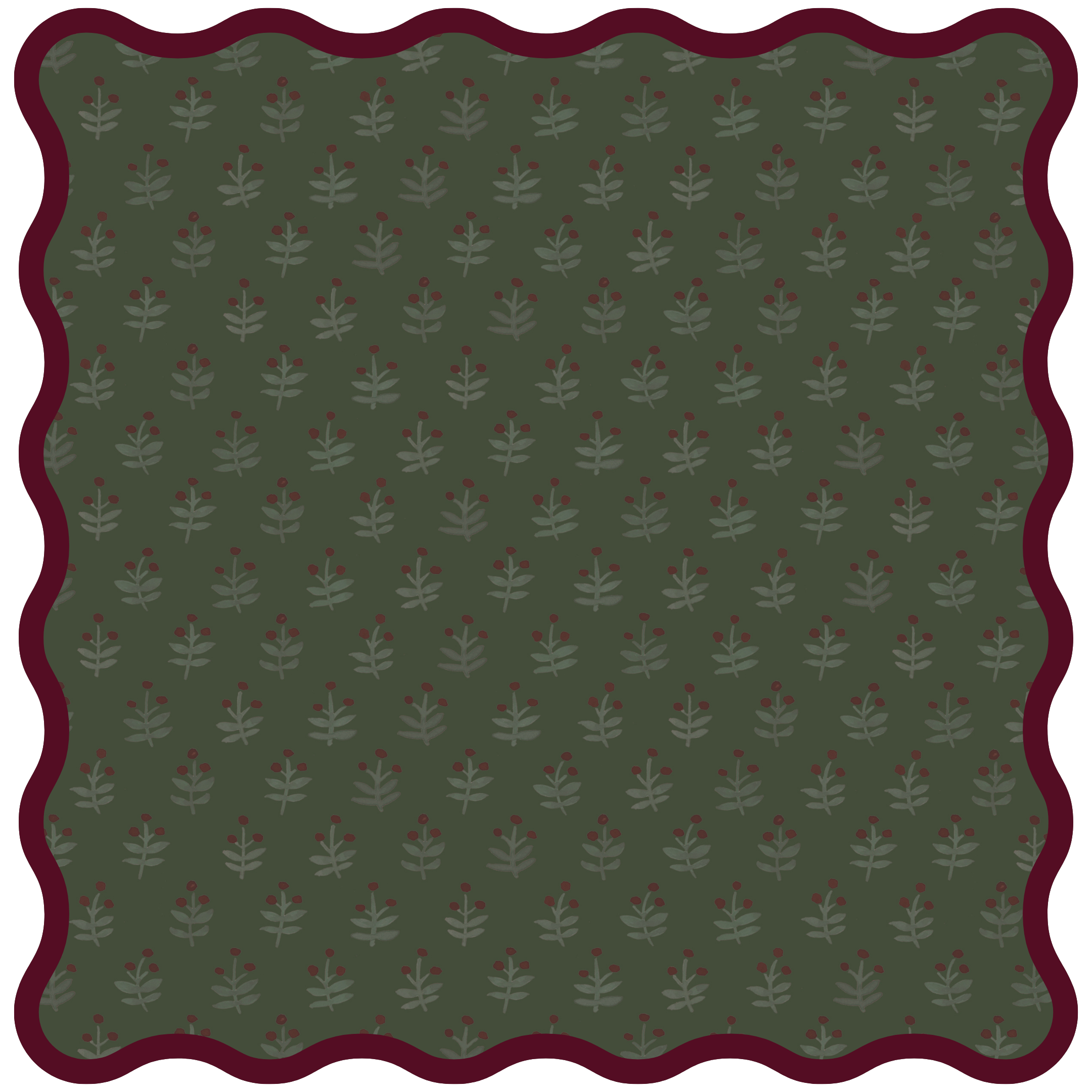 Holiday Bloom Scallop Leatherette Mahjong Mat – Table + Tiles by Lydie ...
