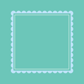 Bright Series: Seafoam mahjong mat - seafoam teal and powder blue scallop design