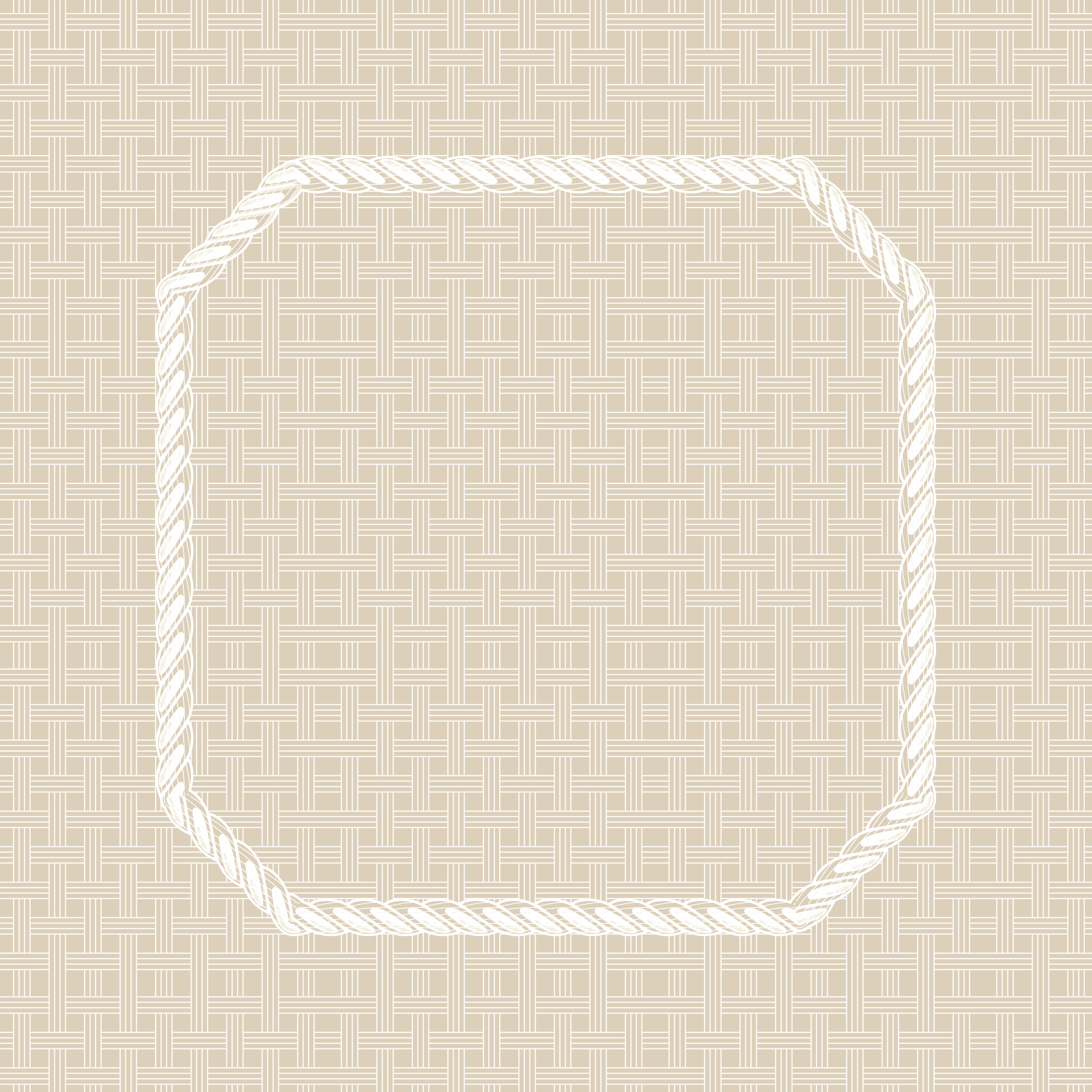 The Heirloom mahjong mat - tan and beige basketweave design