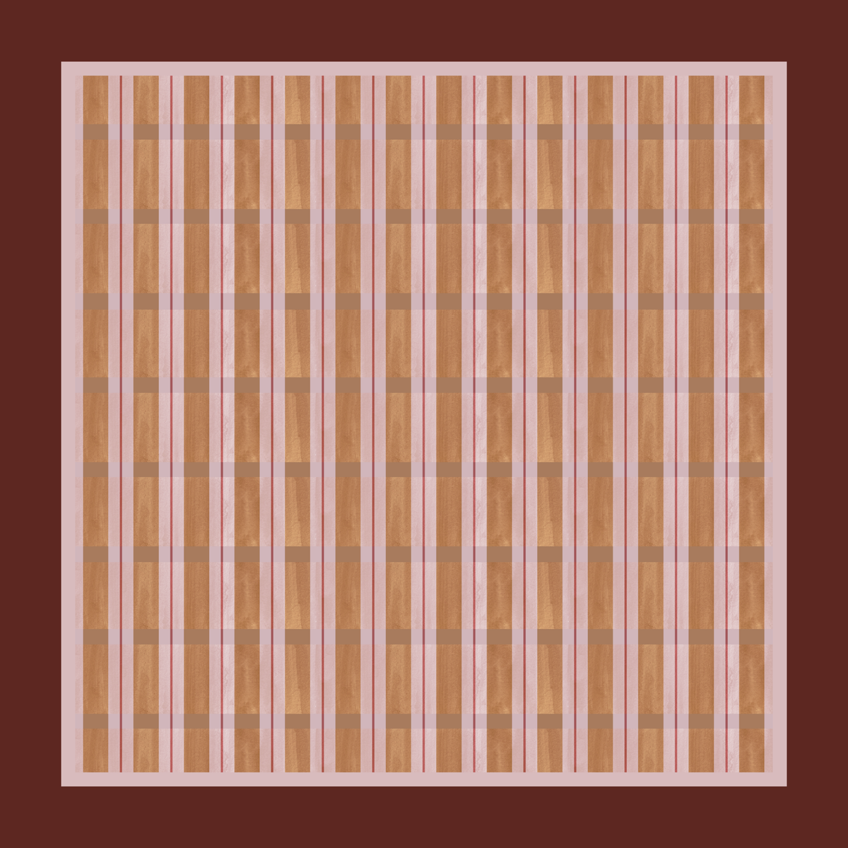 Heritage Plaid Rosewood Mahjong Mat Neoprene