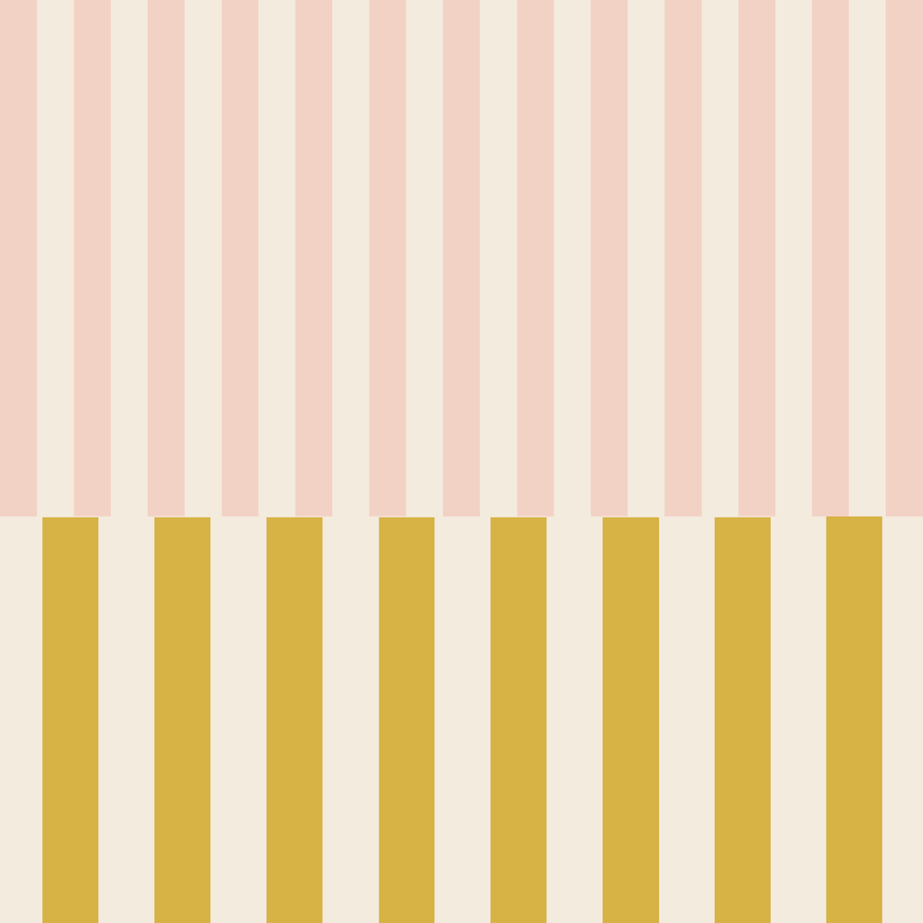 The Colony mahjong mat - blush pink and mustard gold stripe design