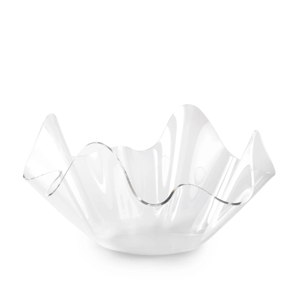 Clear Acrylic Mahjong Tile Storage Bowl Wavy Edge Design Full Set Capacity Modern Game Organizer Perfect Table Gameplay Home Storage Solution Elegant Freeform Shape Premium Quality Construction Beautiful Tile Display Functional Game Room