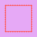Bright Series: Lilac mahjong mat - lilac and coral-pink scallop design