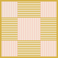 The Dunmore Weave mahjong mat - pink and butter yellow color block basketweave design