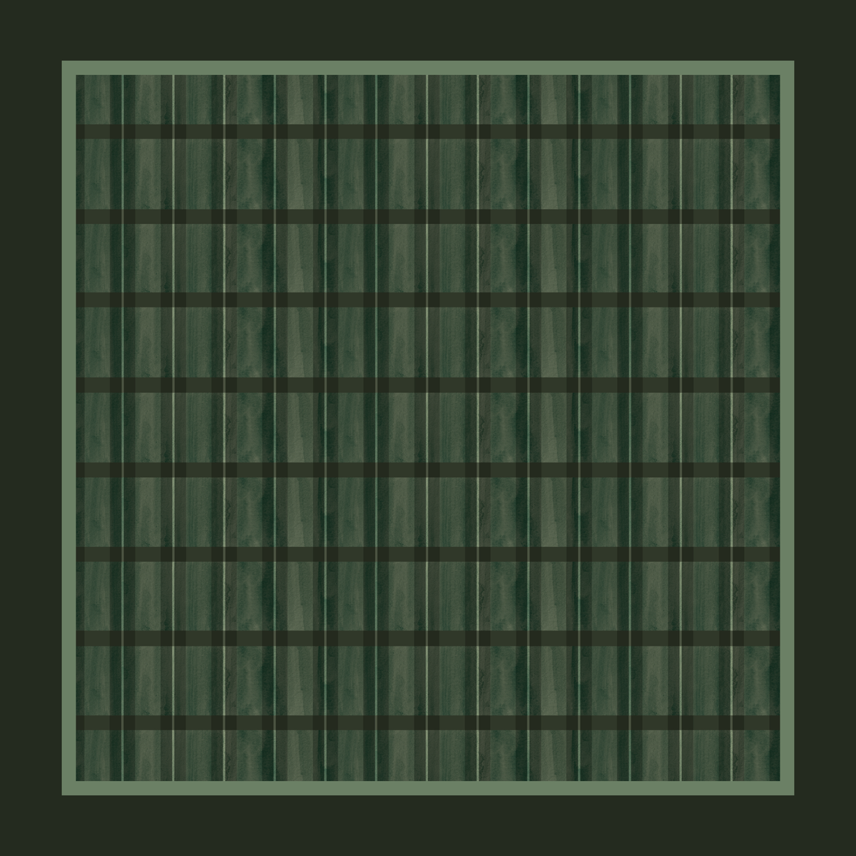 Heritage Plaid Loden Mahjong Mat Neoprene
