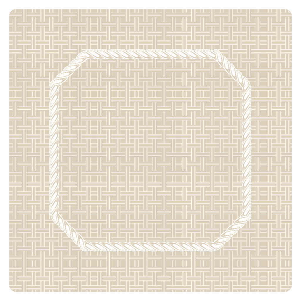 The Heirloom mahjong mat, classic rope border, basketweave pattern, non-slip neoprene