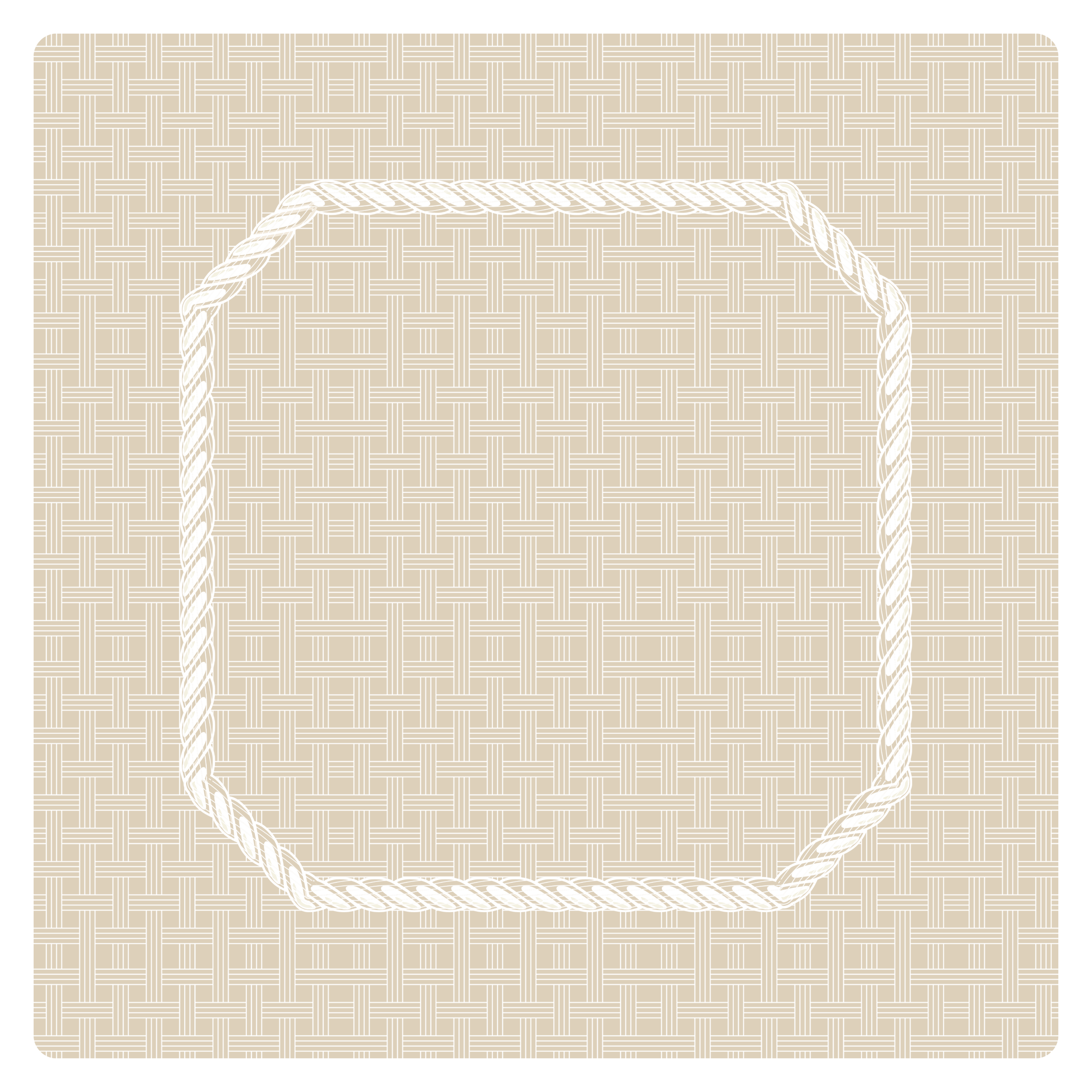 The Heirloom mahjong mat, classic rope border, basketweave pattern, non-slip neoprene
