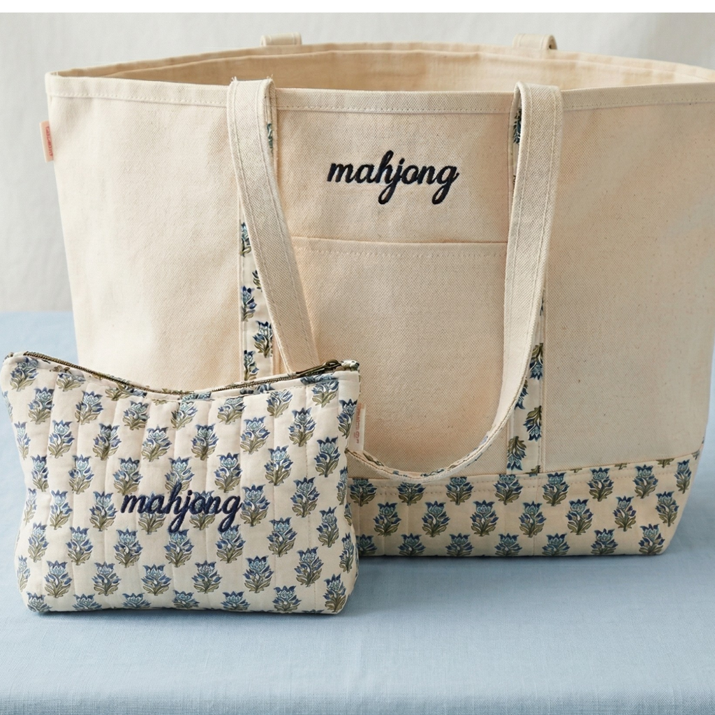 Block Print Tote Bag Set