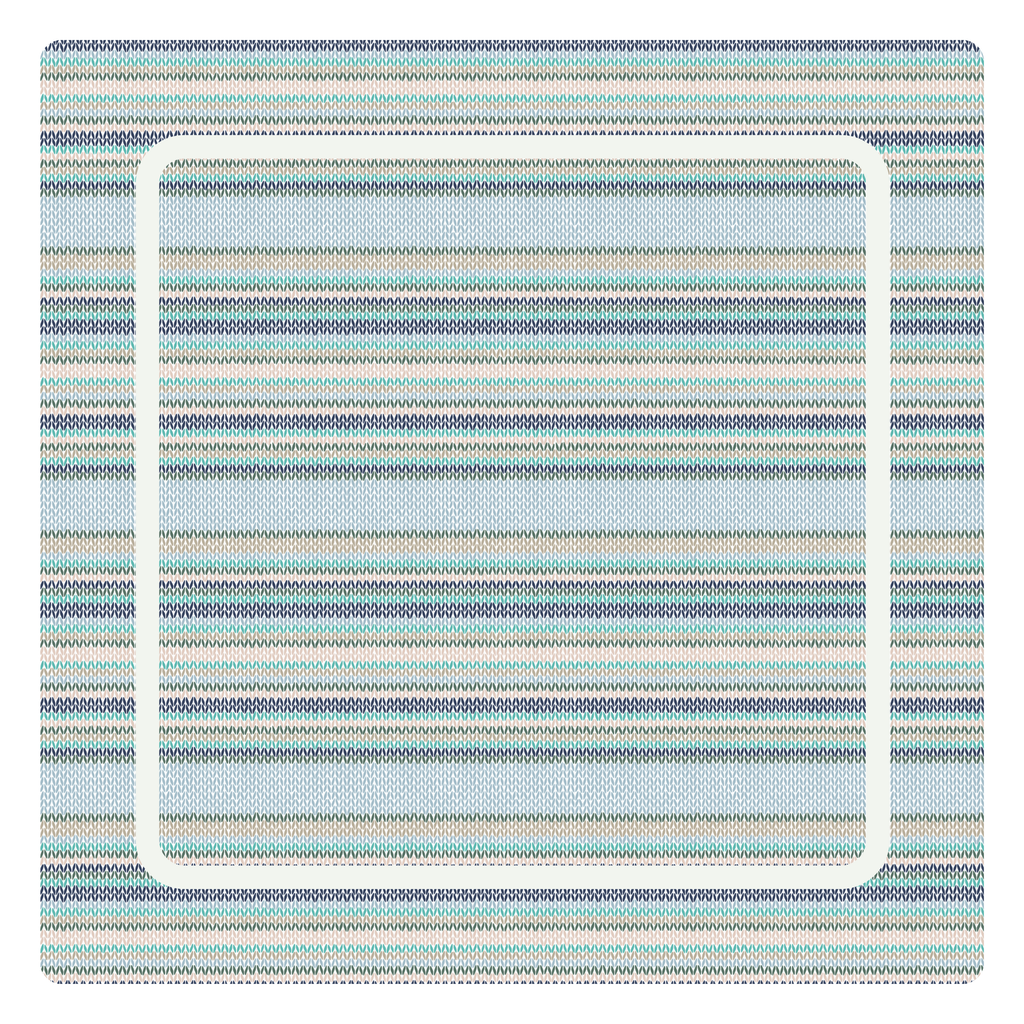 Cable Classic mahjong mat, Greek key pattern border, navy and turquoise, non-slip neoprene