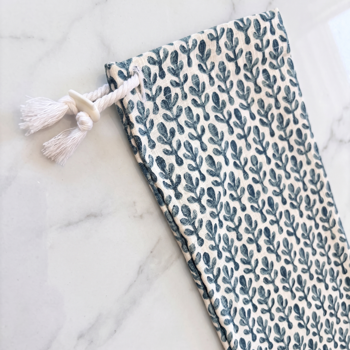 Blockprint Mahjong Mat Bags