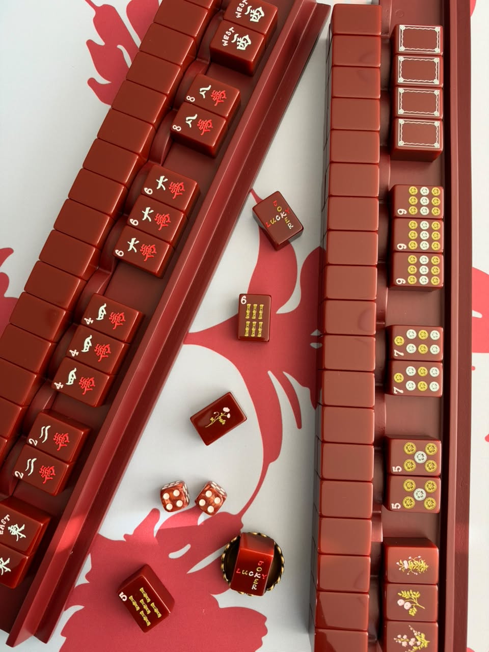 Mulberry Bloom Mahjong Mat Neoprene
