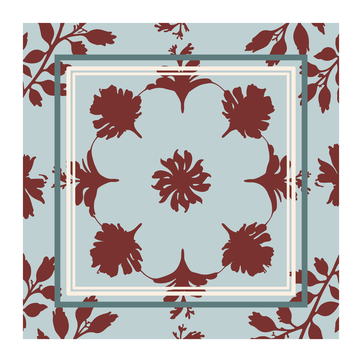 Mulberry Bloom Mahjong Mat Neoprene