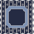 Twilight Posy Scallop Leatherette Mahjong Mat