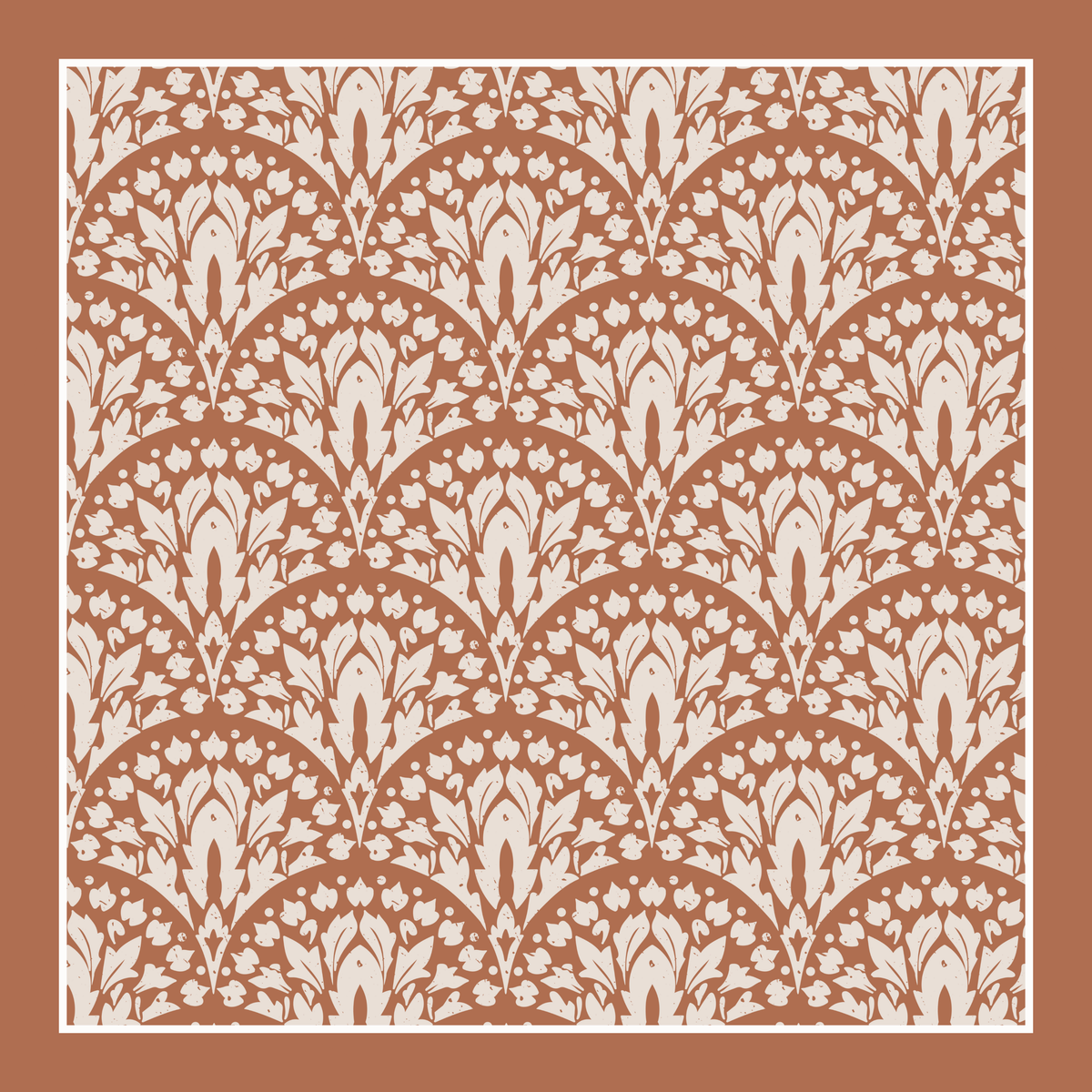 Terracotta Toile Square Leatherette Mahjong Mat